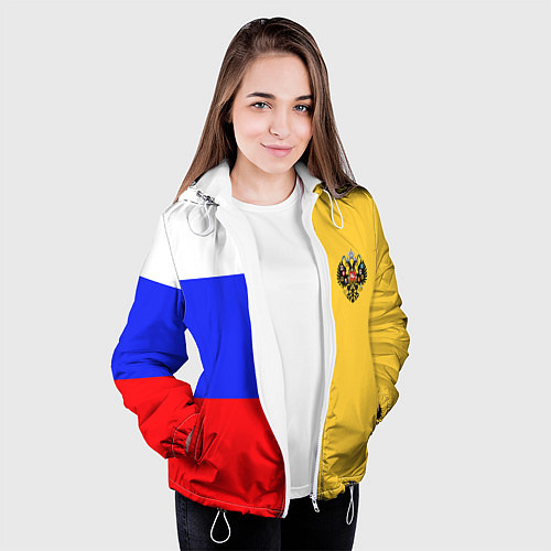 Женская куртка Имперское знамя ТРИКОЛОР / 3D-Белый – фото 3