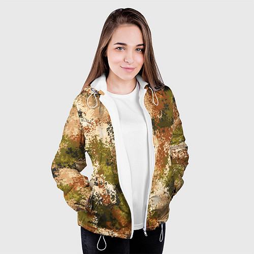 Женская куртка Камуфляж Василиск Степь / 3D-Белый – фото 3