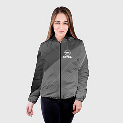 Куртка с капюшоном женская OPEL abstraction, цвет: 3D-черный — фото 2