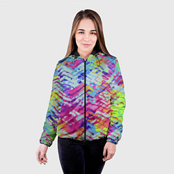 Куртка с капюшоном женская Color vanguard pattern, цвет: 3D-черный — фото 2