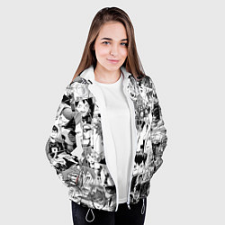 Куртка с капюшоном женская Волейбол!! pattern, цвет: 3D-белый — фото 2