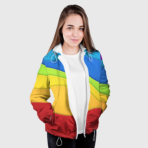 Женская куртка Fashion pattern 2022 Wave / 3D-Белый – фото 3