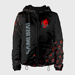 Куртка с капюшоном женская Cyberpunk 2077 samurai Паттерн, цвет: 3D-черный