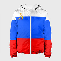 Женская куртка Флаг России с серпом и молотом