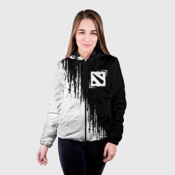 Куртка с капюшоном женская DOTA 2 Краски 4, цвет: 3D-черный — фото 2
