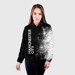 Куртка с капюшоном женская MANCHESTER CITY Арт По вертикали, цвет: 3D-черный — фото 2