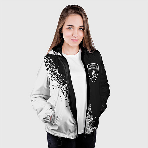 Женская куртка ЛАМБОРГИНИ Спрей / 3D-Черный – фото 3