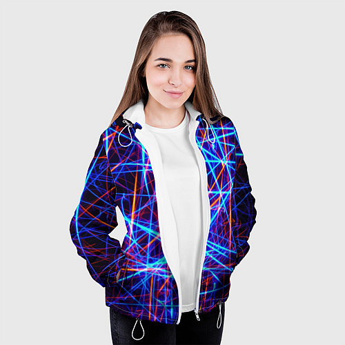 Женская куртка Neon pattern Fashion 2055 / 3D-Белый – фото 3