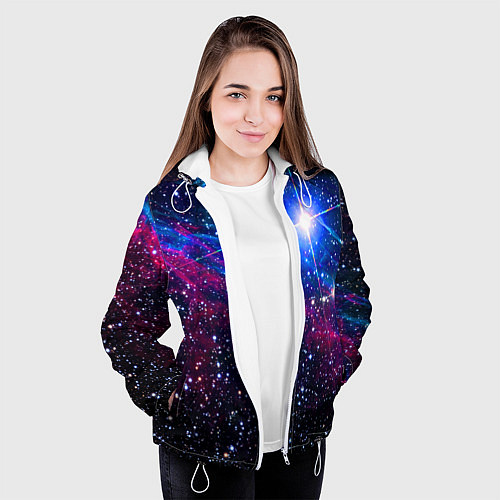 Женская куртка Открытый космос Star Neon / 3D-Белый – фото 3
