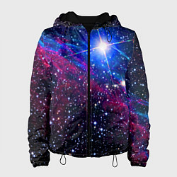 Куртка с капюшоном женская Открытый космос Star Neon, цвет: 3D-черный