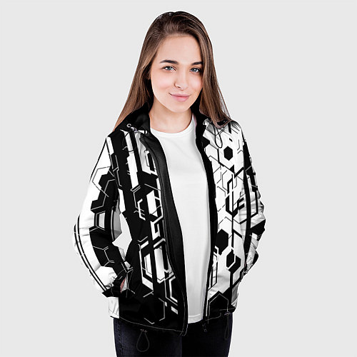 Женская куртка Шесть граней / 3D-Черный – фото 3