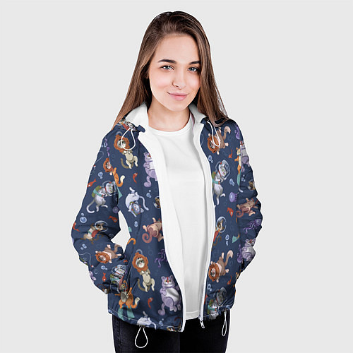 Женская куртка Морские Котики: Цветное / 3D-Белый – фото 3