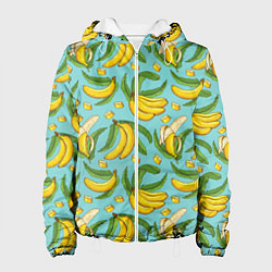 Куртка с капюшоном женская Banana pattern Summer Fashion 2022, цвет: 3D-белый