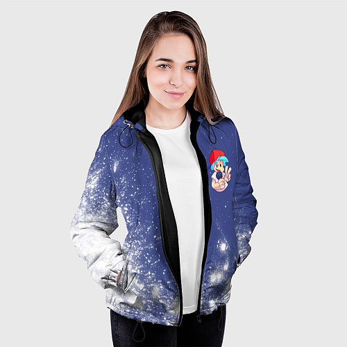 Женская куртка FRIDAY NIGHT FUNKIN - ПАРЕНЬ - Арт / 3D-Черный – фото 3