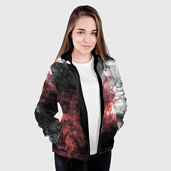 Куртка с капюшоном женская Огонь и пепел Коллекция Get inspired! N-1-8-n-1-9-, цвет: 3D-черный — фото 2