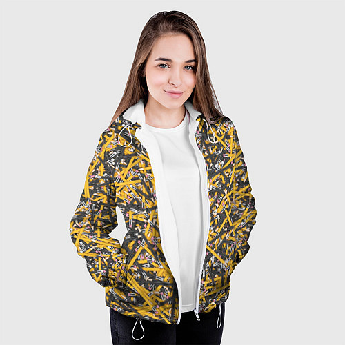 Женская куртка Простые карандаши / 3D-Белый – фото 3