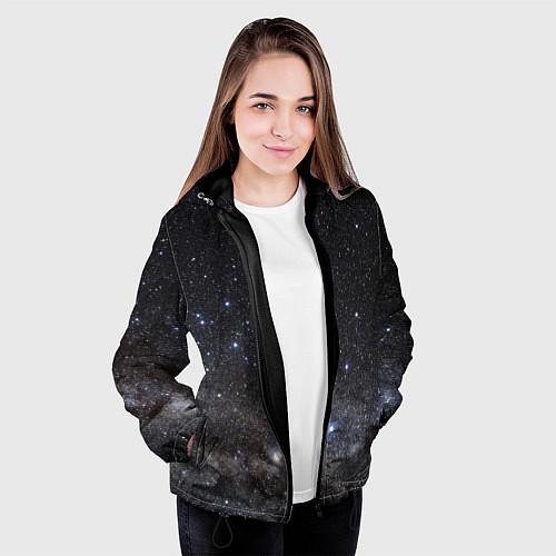 Женская куртка Космический космос / 3D-Черный – фото 3
