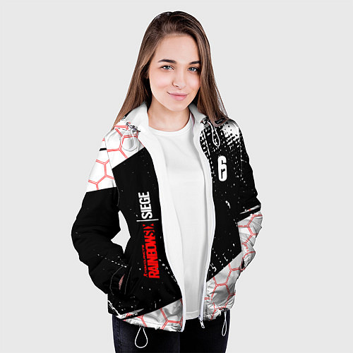 Женская куртка RAINBOW SIX SIEGE 6 соты / 3D-Белый – фото 3