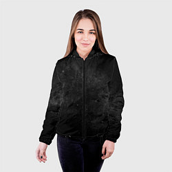 Куртка с капюшоном женская Черный космос black space, цвет: 3D-черный — фото 2