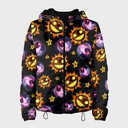 Куртка с капюшоном женская Five Nights at Freddys: Security Breach Луна и Сол, цвет: 3D-черный