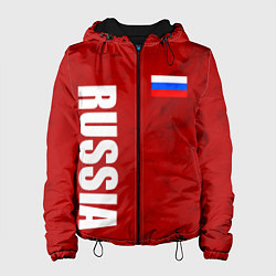 Куртка с капюшоном женская RUSSIA - RED EDITION - SPORTWEAR, цвет: 3D-черный