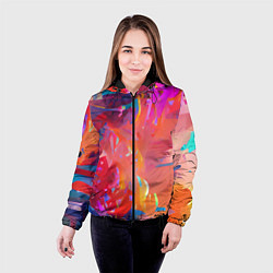 Куртка с капюшоном женская Сочные краски, цвет: 3D-черный — фото 2