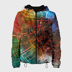 Куртка с капюшоном женская Portal - Neon Space - туннель из энергетических па, цвет: 3D-черный
