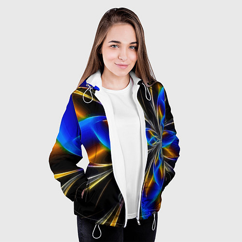 Женская куртка Neon vanguard pattern Fashion 2023 / 3D-Белый – фото 3
