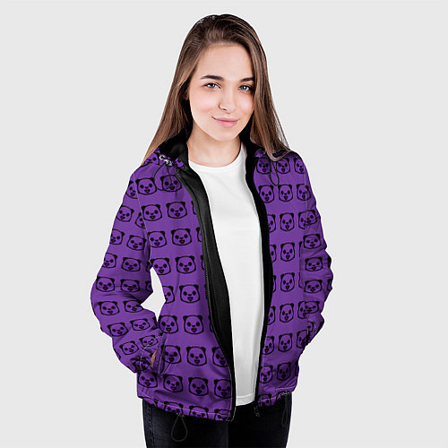 Женская куртка Purple Panda / 3D-Черный – фото 3