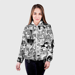 Куртка с капюшоном женская Когда плачут цикады pattern, цвет: 3D-белый — фото 2