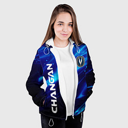 Куртка с капюшоном женская CHANGAN СИЯНИЕ ЧАНГАН, цвет: 3D-белый — фото 2