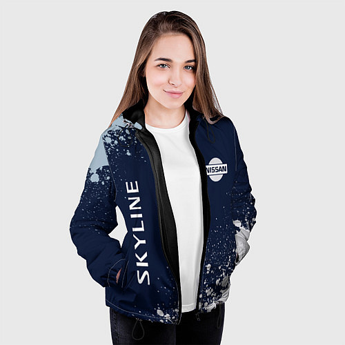 Женская куртка NISSAN SKYLINE Краска / 3D-Черный – фото 3