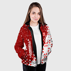 Куртка с капюшоном женская Resident Evil Umbrella Corporation паттерн, цвет: 3D-черный — фото 2