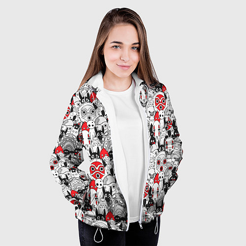 Женская куртка Studio Ghibli Stars / 3D-Белый – фото 3