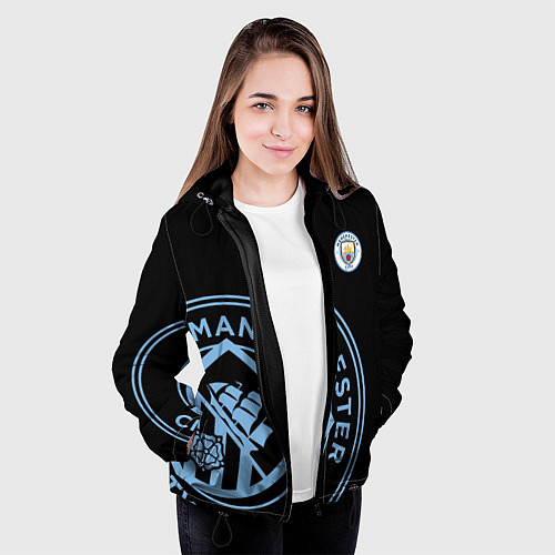 Женская куртка MANCHESTER CITY МАНЧЕСТЕР СИТИ / 3D-Черный – фото 3