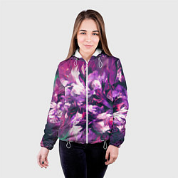 Куртка с капюшоном женская Wild flowers, цвет: 3D-белый — фото 2