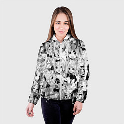 Куртка с капюшоном женская Госпожа Кагуя паттерн, цвет: 3D-белый — фото 2