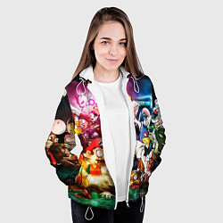 Куртка с капюшоном женская Разные персонажи, цвет: 3D-белый — фото 2
