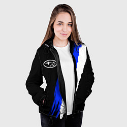 Куртка с капюшоном женская СУБАРУ - Две линии, цвет: 3D-черный — фото 2