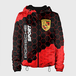 Куртка с капюшоном женская ПОРШЕ Sport Графика, цвет: 3D-черный