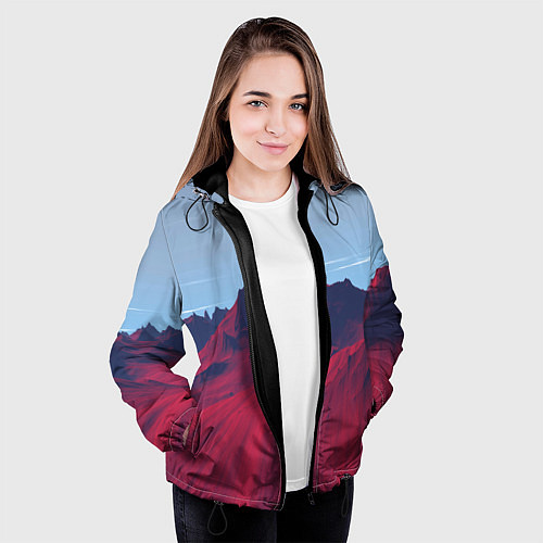 Женская куртка Красный песок / 3D-Черный – фото 3
