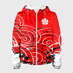 Куртка с капюшоном женская Чёрный клевер black clover Краски, цвет: 3D-белый