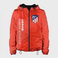 Куртка с капюшоном женская АТЛЕТИКО Atletico Madrid Sport Гранж, цвет: 3D-черный