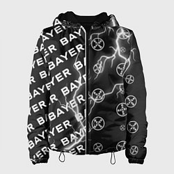 Куртка с капюшоном женская BAYER - Молнии Паттерны, цвет: 3D-черный