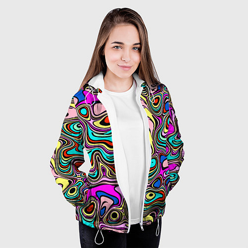 Женская куртка ПРЕЛОМЛЕНИЯ ЦВЕТА / 3D-Белый – фото 3