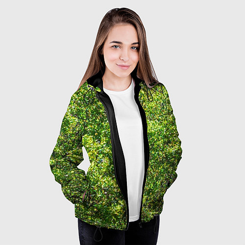 Женская куртка Камуфляж Дубки / 3D-Черный – фото 3