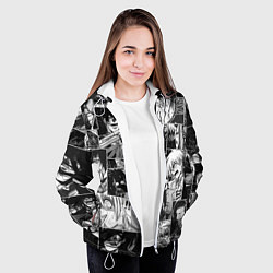 Куртка с капюшоном женская Хэллсинг паттерн Hellsing, цвет: 3D-белый — фото 2
