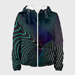Куртка с капюшоном женская Растр Абстракция Raster Abstraction, цвет: 3D-белый