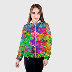 Куртка с капюшоном женская COLOR STARFALL, цвет: 3D-белый — фото 2
