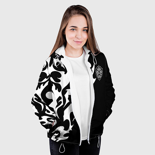Женская куртка ПРОКЛЯТЫЙ ЩИТ ВОСХОЖДЕНИЕ ГЕРОЯ / 3D-Белый – фото 3